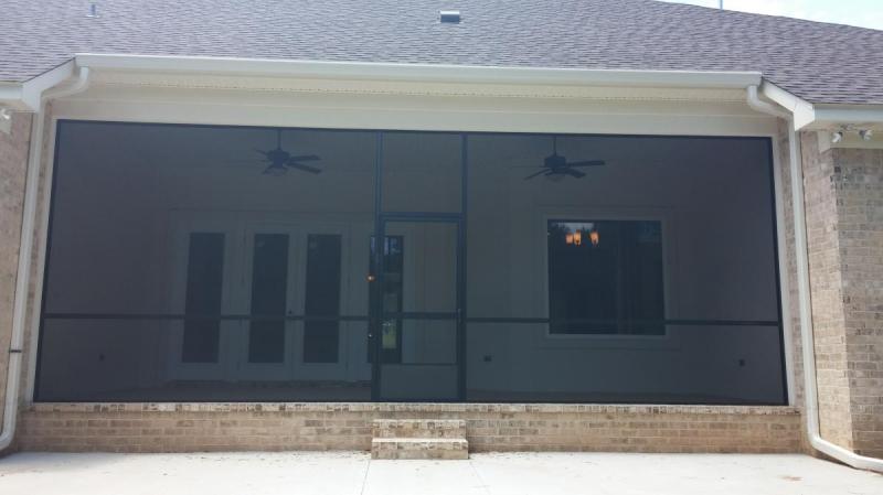 Screened in porch in bronze color